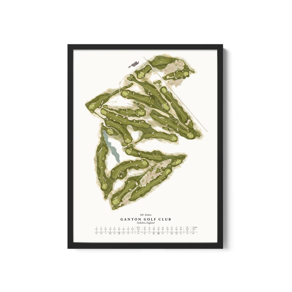 Heritage Hand-Illustrated Golf Course Map