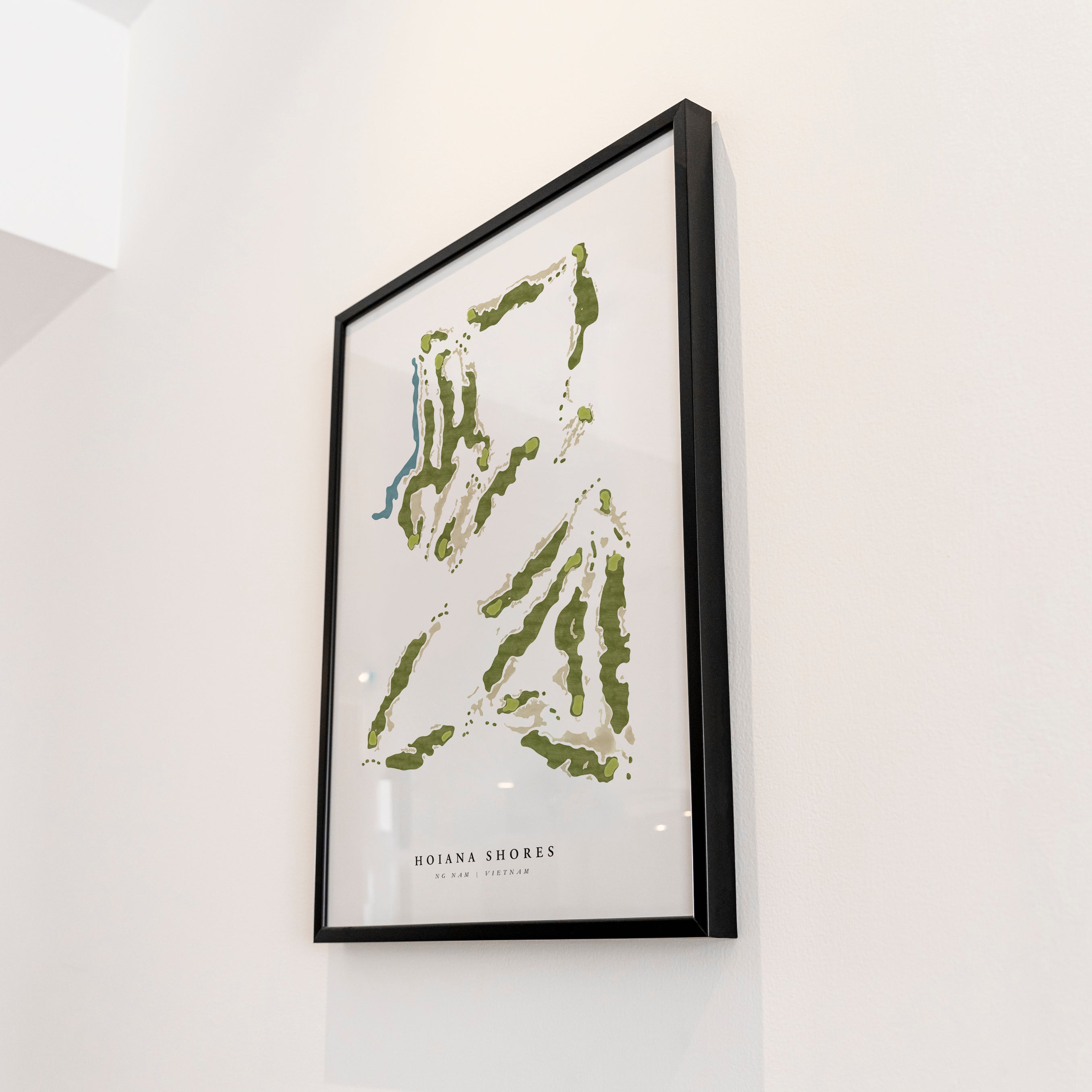 Minimal Hand-Illustrated Golf Course Map