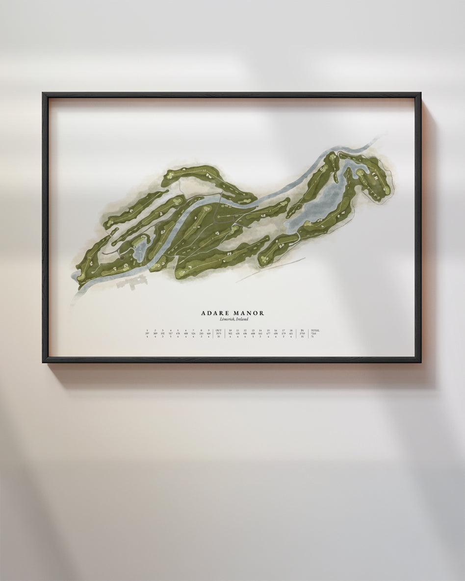 Heritage Hand-Illustrated Golf Course Map