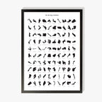 World Top 100 Golf Course Art Print 2025