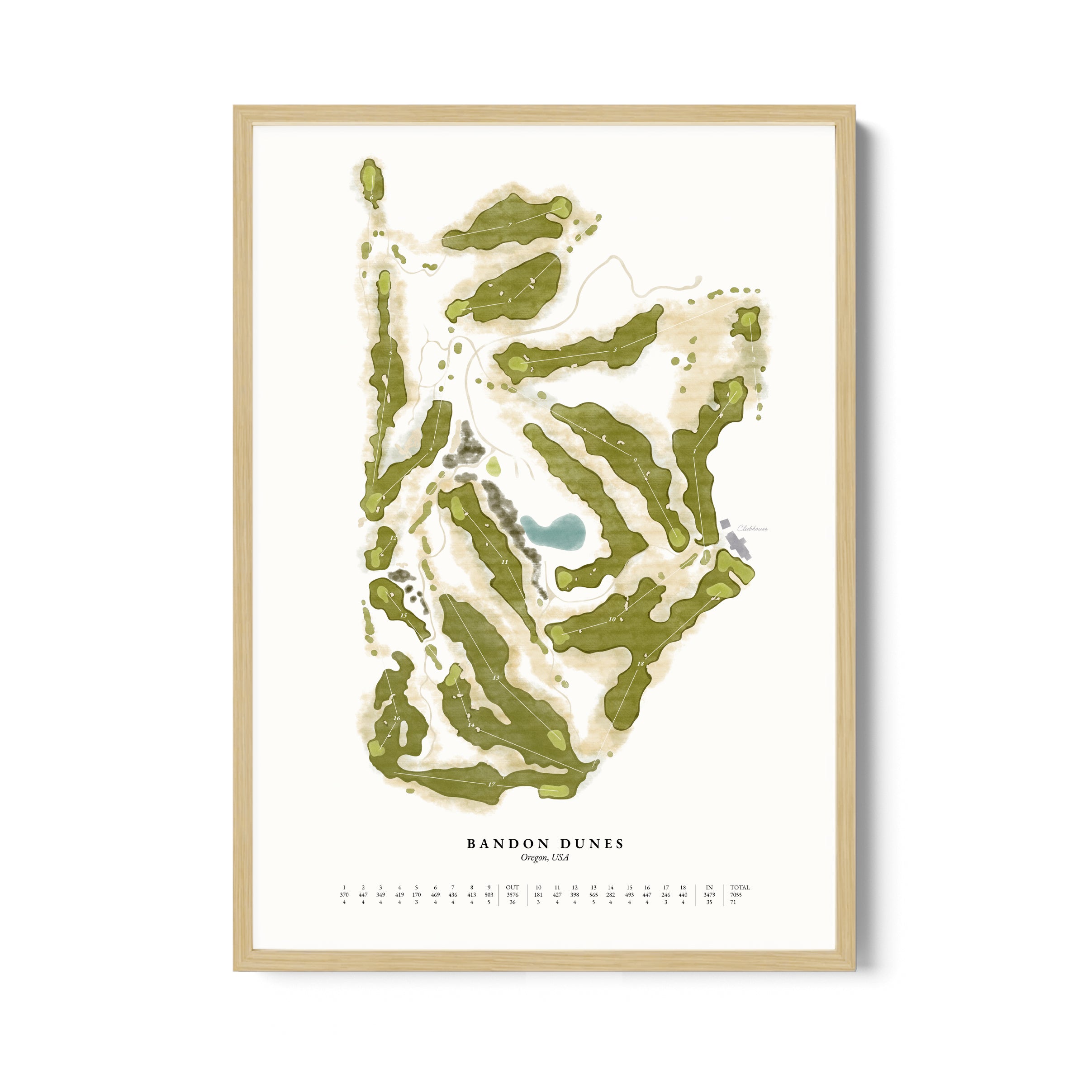 Heritage Hand-Illustrated Golf Course Map