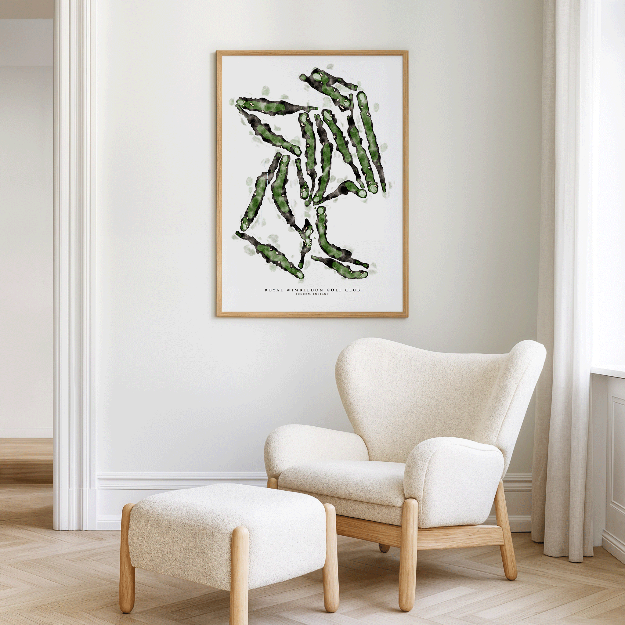 Royal Wimbledon - Hand-Illustrated Golf Course Print