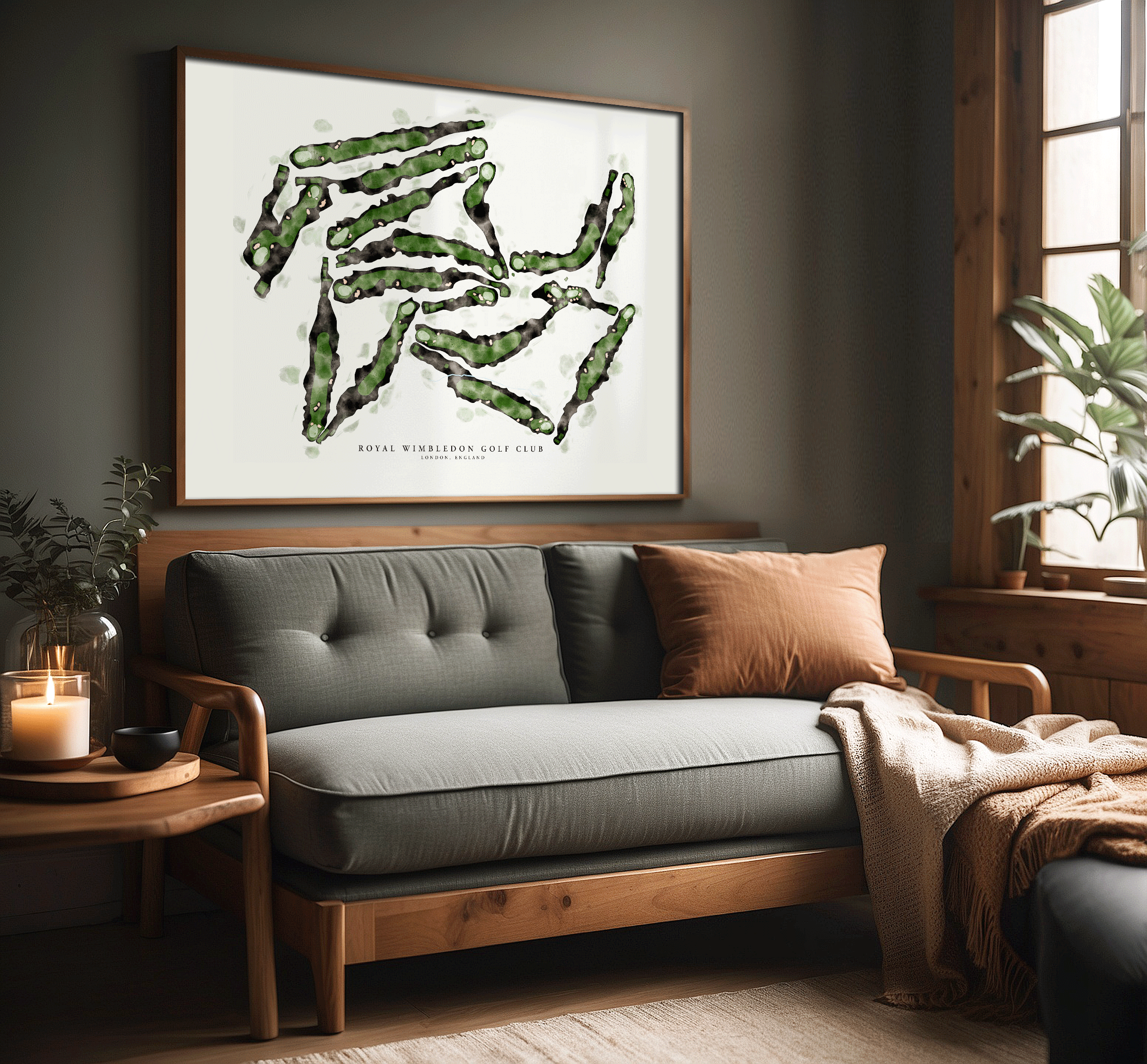 Royal Wimbledon - Hand-Illustrated Golf Course Print
