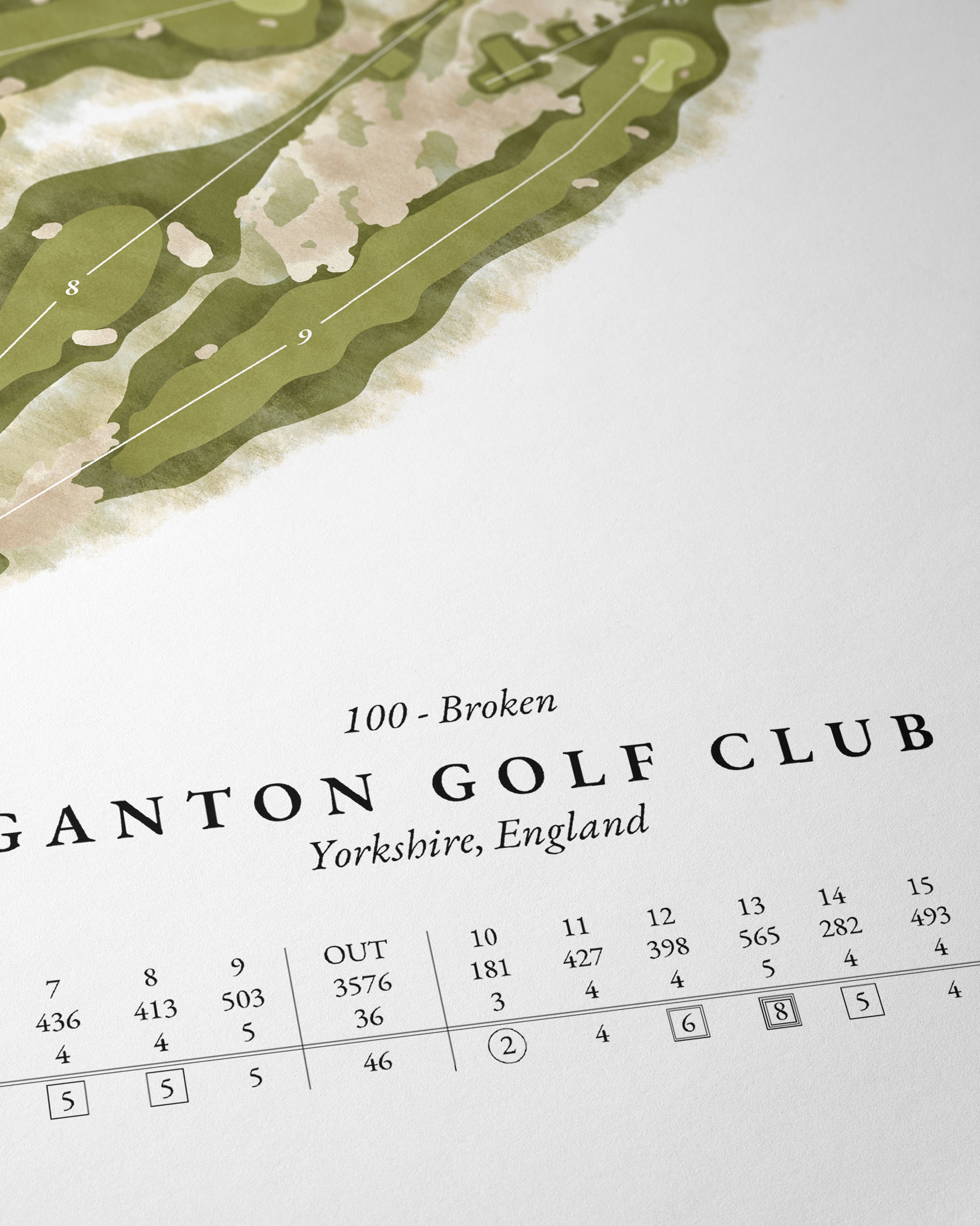 Heritage Hand-Illustrated Golf Course Map