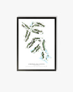 Custom Watercolour Hand-Illustrated Golf Course Map